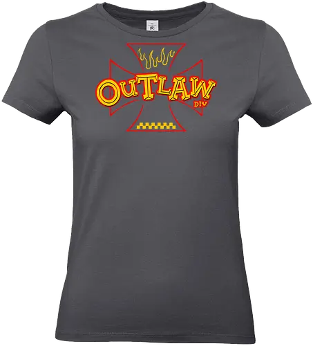 the outlaw - wheels, riding, rideforlive, rideordie, monster, ratfink, authentic, otomotive, racing, speed - Standard T-Shirt (Frauen)
