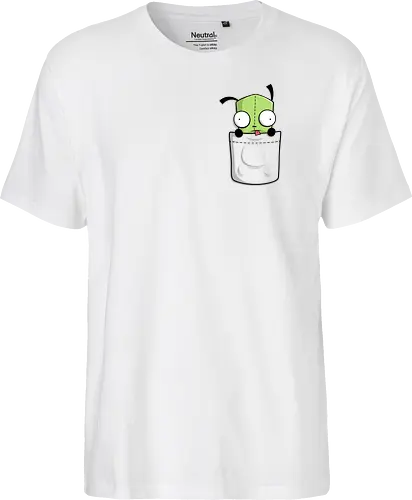 Grüner Roboter Taschenfreund - Cartoon Kunst
