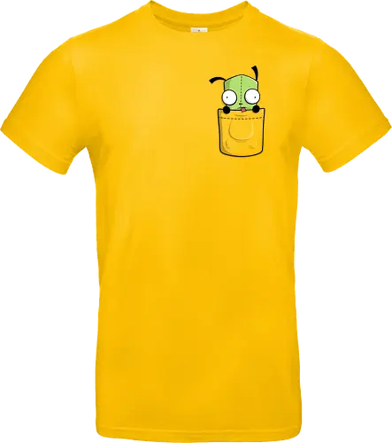 Grüner Roboter Taschenfreund - Cartoon Kunst