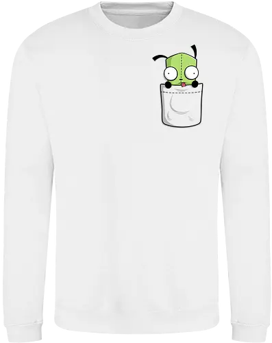 Grüner Roboter Taschenfreund - Cartoon Kunst