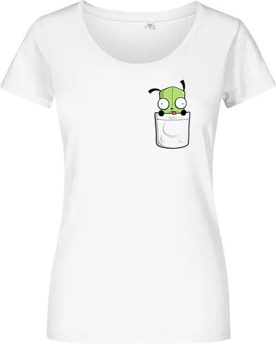 Grüner Roboter Taschenfreund - Cartoon Kunst
