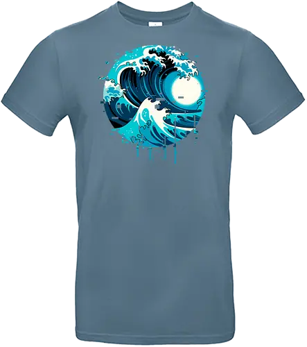 broken wave  - ocean, glitch, videogame, kanagawa, painting, surfing, beach, summer, vintage, classic - Standard T-Shirt