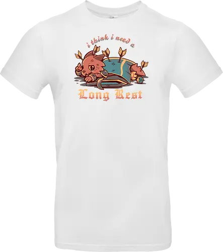 I Think I Need a Long Rest - Pen and Paper, kobold, long rest, dice, d1, dice roll, tabletop, cute, sad kobold, low hp, spell, fantasy, Fantasie, Kreatur, lange Ruhepause - Standard T-Shirt