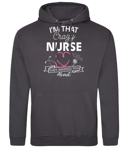 Ich Bin Die Verrückte Krankenschwester Vor Der Man Dich Gewarnt Hat Lustiges RN Pflege Design - Krankenschwester, Pflegekraft, RN, Registered Nurse, Pflege Humor, Lustige Krankenschwester, Krankenhaus, Krankenpflege, Pflegeberuf, Gesundheitswesen, Pflegepersonal, Klinik, Stationsalltag, Krankenschwester Geschenk, Medizin Humor, Arztpraxis, Pflege Team, Pflege Alltag, Examinierte Pflegekraft, Krankenhaus Humor, Kollegin Geschenk, Gesundheitsberuf, Pflege Motivation, Lustiger Spruch, Nurse Life, Pflege Lifestyle, Medizinisches Personal, Krankenschwester Spruch, Pflege Geschenkidee, Humorvolles Design - Standard Hoodie
