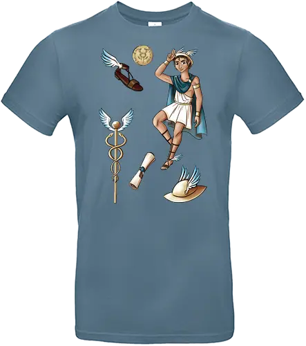 Hermes - hermes, gott, mythologie, caduceus, münze, sandale, flügel - Standard T-Shirt