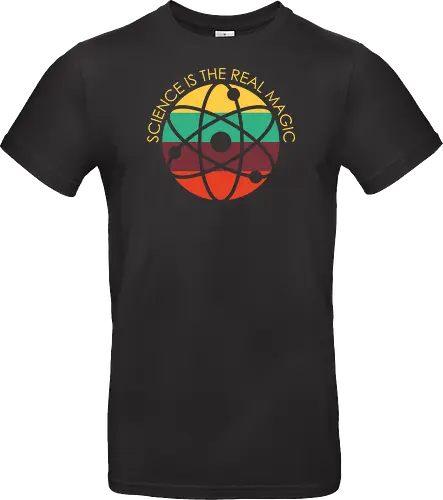 Science is the Real Magic - science, atom, biology, chemistry, element, elements, funny, laboratory, molecule, periodic, periodic table, physics, scientist, vector - Standard T-Shirt