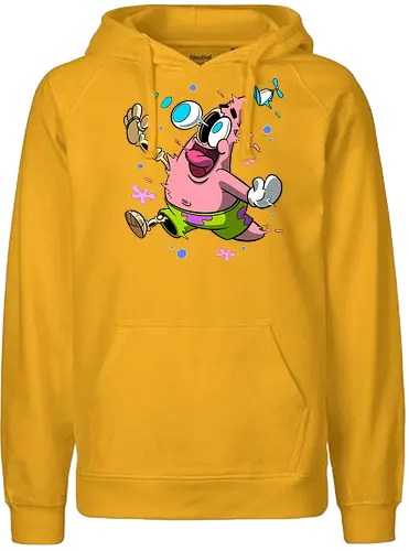 Verrückte rosa Sternenkreatur - Rosa Stern-Cartoon-Kunst, T-Shirt mit chaotischer Kreatur, lustiger Horror-Cartoon, Underground-Cartoon-Druck, verrückter Cartoon-Charakter, Cartoon-Shirt mit hervorquellenden Augen, dunkler Cartoon-Humor, explodierte Cartoon-Kunst, rosa Kreaturenchaos, lustige Geek-Mode, Retro-Underground-Cartoon, absurde Cartoon-Kunst, Pop-Art-T-Shirt mit Humor, Chaos-Cartoon-Shirt, alternative lustige Kunst - Fairtrade Hoodie