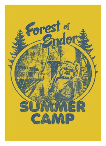 Retro-Wald-Sommercamp Bärenkrieger - Geek-Retro-Design, Nerd-Kultur-Shirt, Galaxie-Krieger-T-Shirt, Vintage-Popkultur, Retro-Sommercamp-Shirt, Waldkrieger-T-Shirt, Vintage-Camp-Abzeichen, Bären-Shirt, Sci-Fi-Wald-Shirt, Galaxie-Camp-Design, Retro-Abzeichen-T-Shirt, Pelzkrieger-Print, Weltraumwald-Shirt, Vintage-Sci-Fi-T-Shirt, Camp-Emblem-Shirt - Kunstdruck