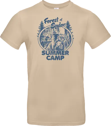 Retro-Wald-Sommercamp Bärenkrieger - Geek-Retro-Design, Nerd-Kultur-Shirt, Galaxie-Krieger-T-Shirt, Vintage-Popkultur, Retro-Sommercamp-Shirt, Waldkrieger-T-Shirt, Vintage-Camp-Abzeichen, Bären-Shirt, Sci-Fi-Wald-Shirt, Galaxie-Camp-Design, Retro-Abzeichen-T-Shirt, Pelzkrieger-Print, Weltraumwald-Shirt, Vintage-Sci-Fi-T-Shirt, Camp-Emblem-Shirt - Standard T-Shirt