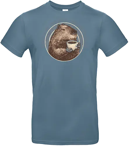 Emotional Support Beverage - support, funny, humor, Capybara, animal, cute, coffee, caffeine, emotional - Standard T-Shirt