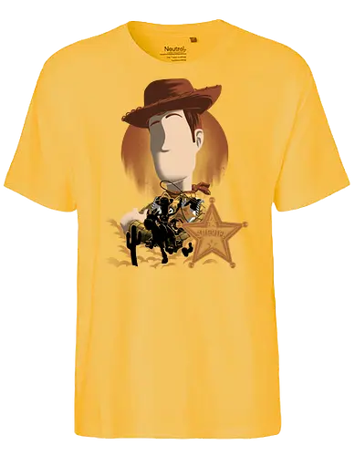 Round Up Gang Sheriff - Woody, Cowboy - Fairtrade T-Shirt