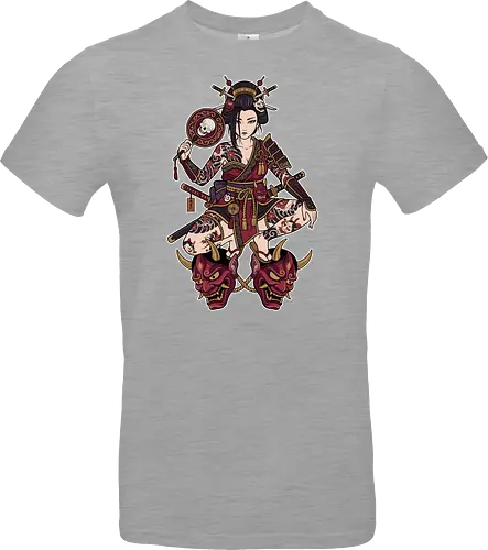 Oni Queen: The Irezumi Geisha Warrior - Japanese geisha shirt, Oni mask graphic tee, Irezumi tattoo apparel, Samurai warrior streetwear, Yakuza aesthetic clothing, Neo traditional tattoo design, Dark Japanese folklore, Edgy alternative fashion, Katana sword girl merch, Demon queen graphic - Standard T-Shirt