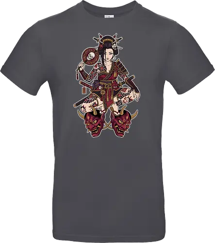 Oni Queen: The Irezumi Geisha Warrior - Japanese geisha shirt, Oni mask graphic tee, Irezumi tattoo apparel, Samurai warrior streetwear, Yakuza aesthetic clothing, Neo traditional tattoo design, Dark Japanese folklore, Edgy alternative fashion, Katana sword girl merch, Demon queen graphic - Standard T-Shirt