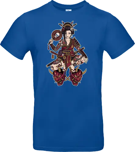 Oni Queen: The Irezumi Geisha Warrior - Japanese geisha shirt, Oni mask graphic tee, Irezumi tattoo apparel, Samurai warrior streetwear, Yakuza aesthetic clothing, Neo traditional tattoo design, Dark Japanese folklore, Edgy alternative fashion, Katana sword girl merch, Demon queen graphic - Standard T-Shirt