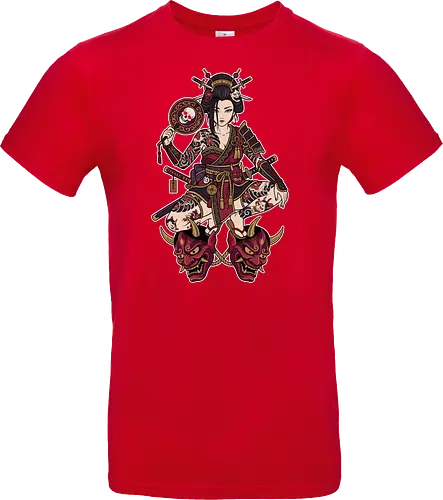 Oni Queen: The Irezumi Geisha Warrior - Japanese geisha shirt, Oni mask graphic tee, Irezumi tattoo apparel, Samurai warrior streetwear, Yakuza aesthetic clothing, Neo traditional tattoo design, Dark Japanese folklore, Edgy alternative fashion, Katana sword girl merch, Demon queen graphic - Standard T-Shirt