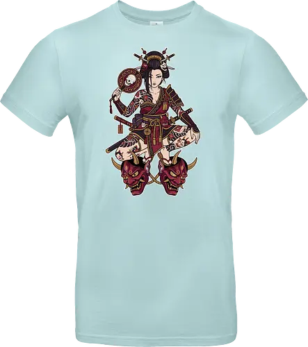 Oni Queen: The Irezumi Geisha Warrior - Japanese geisha shirt, Oni mask graphic tee, Irezumi tattoo apparel, Samurai warrior streetwear, Yakuza aesthetic clothing, Neo traditional tattoo design, Dark Japanese folklore, Edgy alternative fashion, Katana sword girl merch, Demon queen graphic - Standard T-Shirt