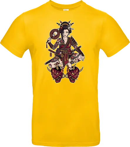 Oni Queen: The Irezumi Geisha Warrior - Japanese geisha shirt, Oni mask graphic tee, Irezumi tattoo apparel, Samurai warrior streetwear, Yakuza aesthetic clothing, Neo traditional tattoo design, Dark Japanese folklore, Edgy alternative fashion, Katana sword girl merch, Demon queen graphic - Standard T-Shirt