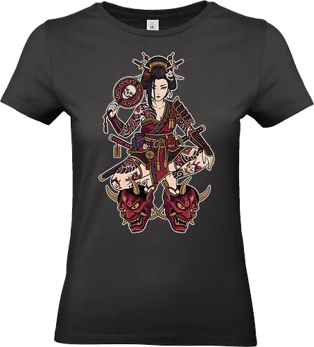Oni Queen: The Irezumi Geisha Warrior - Japanese geisha shirt, Oni mask graphic tee, Irezumi tattoo apparel, Samurai warrior streetwear, Yakuza aesthetic clothing, Neo traditional tattoo design, Dark Japanese folklore, Edgy alternative fashion, Katana sword girl merch, Demon queen graphic - Standard T-Shirt (Frauen)