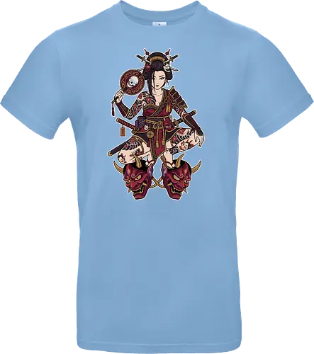Oni Queen: The Irezumi Geisha Warrior - Japanese geisha shirt, Oni mask graphic tee, Irezumi tattoo apparel, Samurai warrior streetwear, Yakuza aesthetic clothing, Neo traditional tattoo design, Dark Japanese folklore, Edgy alternative fashion, Katana sword girl merch, Demon queen graphic - Standard T-Shirt