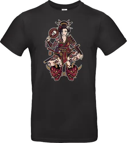Oni Queen: The Irezumi Geisha Warrior - Japanese geisha shirt, Oni mask graphic tee, Irezumi tattoo apparel, Samurai warrior streetwear, Yakuza aesthetic clothing, Neo traditional tattoo design, Dark Japanese folklore, Edgy alternative fashion, Katana sword girl merch, Demon queen graphic - Standard T-Shirt
