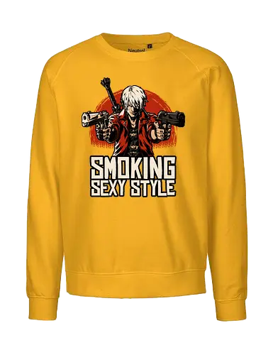 Devil Hunter Western - Video Game, Game, Adventure, Fantasy, Demon, Demons, Demon Hunter, Hack And Slash, Nerd, Geek, Devil, Games, Rpg, Smoking, Sexy, Style, Stylish, Western, Video Games, Classic - Fairtrade Sweatshirt