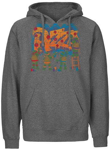 Pizza Turtle Graffiti - Vintage Movie Comic - turtle, ninja, tv show, classic, animation, vintage, comics, movie, retro, martial art, fast food, pizza, graffiti - Fairtrade Hoodie