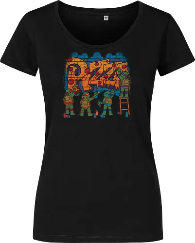 Pizza Turtle Graffiti - Vintage Movie Comic
