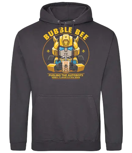 Bubble Bee Boba Tea – Lustige, niedliche Roboter-Parodie - Bumblebee, Transformers, Boba, Bubble Tea, Robot, Autobot, Cute, Kawaii, Funny, Parody, 80s, Nostalgia, Cartoon, Beverage, Bee - Standard Hoodie