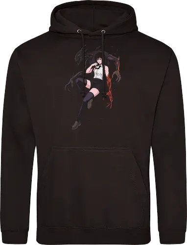 The Alien Vessel - anime symbiote shirt, sci-fi anime apparel, dark manga graphic tee, alien parasite design, edgy otaku streetwear, aesthetic anime girl clothing, body horror graphic, minimalist anime fashion, dark fantasy streetwear, monster girl merch - Standard Hoodie