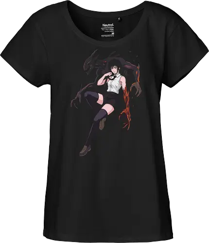 The Alien Vessel - anime symbiote shirt, sci-fi anime apparel, dark manga graphic tee, alien parasite design, edgy otaku streetwear, aesthetic anime girl clothing, body horror graphic, minimalist anime fashion, dark fantasy streetwear, monster girl merch - Fairtrade Girl Shirt