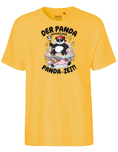Der Panda herrscht jetzt – Lustiges Panda Meme - Panda, Pandabär, Comic, Cartoon, Fun, Humor, Lustig, Geek, Nerd, Tiermotiv, Geschenkidee, Tierfreund, Manga Style, Kawaii, Meme, Funshirt, Trend, Animal Lover, Cool Panda, Panda Lover - Fairtrade T-Shirt