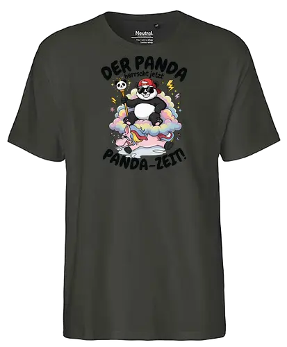Der Panda herrscht jetzt – Lustiges Panda Meme - Panda, Pandabär, Comic, Cartoon, Fun, Humor, Lustig, Geek, Nerd, Tiermotiv, Geschenkidee, Tierfreund, Manga Style, Kawaii, Meme, Funshirt, Trend, Animal Lover, Cool Panda, Panda Lover - Fairtrade T-Shirt