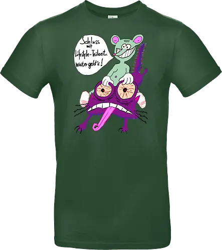 Lifestyle-Teilzeit - Arbeit, Zeitarbeit, Wirtschaft, Neoliberalismus, Erschöpfung, Toons, müde - Standard T-Shirt