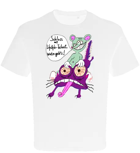 Lifestyle-Teilzeit - Arbeit, Zeitarbeit, Wirtschaft, Neoliberalismus, Erschöpfung, Toons, müde - Oversize T-Shirt