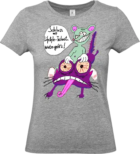 Lifestyle-Teilzeit - Arbeit, Zeitarbeit, Wirtschaft, Neoliberalismus, Erschöpfung, Toons - Standard T-Shirt (Frauen)