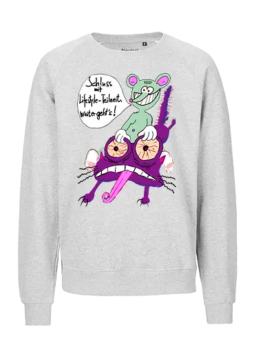 Lifestyle-Teilzeit - Arbeit, Zeitarbeit, Wirtschaft, Neoliberalismus, Erschöpfung, Toons - Fairtrade Sweatshirt