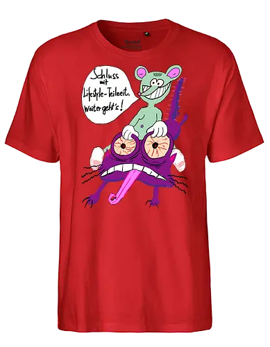 Lifestyle-Teilzeit - Arbeit, Zeitarbeit, Wirtschaft, Neoliberalismus, Erschöpfung, Toons - Fairtrade T-Shirt