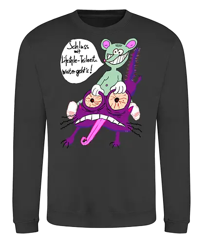 Lifestyle-Teilzeit - Arbeit, Zeitarbeit, Wirtschaft, Neoliberalismus, Erschöpfung, Toons, müde - Sweatshirt