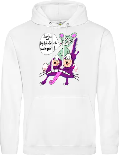 Lifestyle-Teilzeit - Arbeit, Zeitarbeit, Wirtschaft, Neoliberalismus, Erschöpfung, Toons, müde - Standard Hoodie