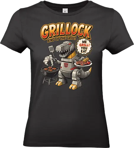 Grillock Me Grill You Eat – Lustiges Retro-Roboter-Dinosaurier-Barbecue - Standard T-Shirt (Frauen)