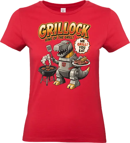 Grillock Me Grill You Eat – Lustiges Retro-Roboter-Dinosaurier-Barbecue - Standard T-Shirt (Frauen)