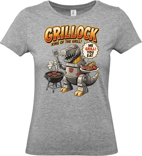 Grillock Me Grill You Eat – Lustiges Retro-Roboter-Dinosaurier-Barbecue - Standard T-Shirt (Frauen)