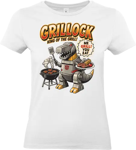 Grillock Me Grill You Eat – Lustiges Retro-Roboter-Dinosaurier-Barbecue - Standard T-Shirt (Frauen)