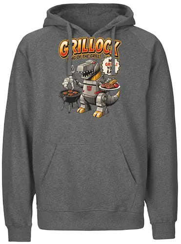 Grillock Me Grill You Eat – Lustiges Retro-Roboter-Dinosaurier-Barbecue - Fairtrade Hoodie