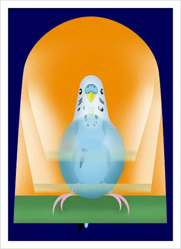 Schaukelnder Wellensittich