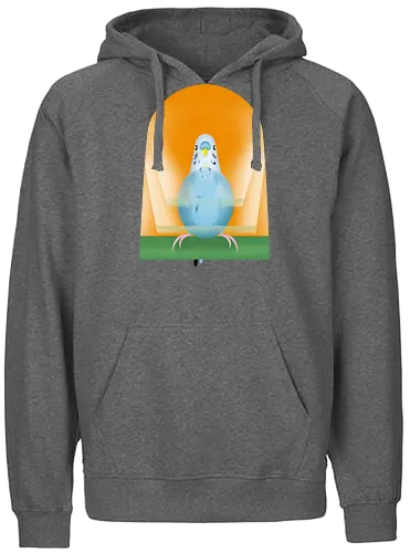 Schaukelnder Wellensittich - Wellensittich, Budgie, Papagei, Sittich, niedlich, parakeet, bird lover, birb - Fairtrade Hoodie