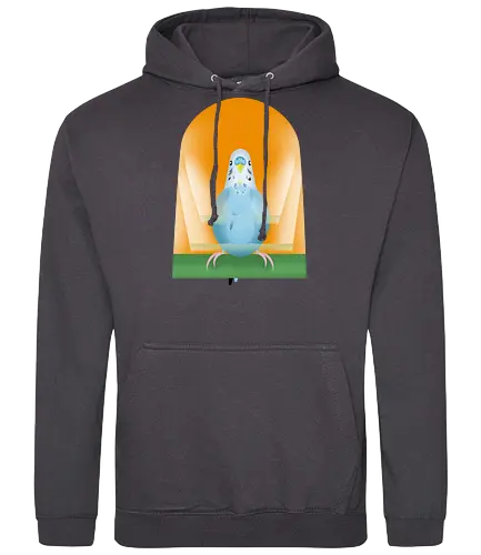 Schaukelnder Wellensittich - Wellensittich, Budgie, Papagei, Sittich, niedlich, parakeet, bird lover, birb - Standard Hoodie