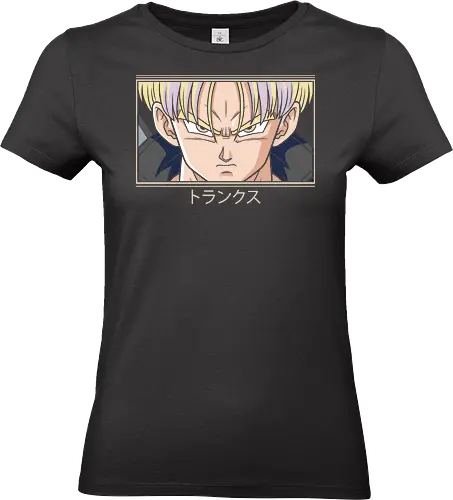  Future Warrior Aesthetic - anime streetwear, retro anime aesthetic, DBZ minimalist art, Trunks Saiyan design, Japanese typography clothing, aesthetic anime print, manga fan apparel, Trunks Torankusu shirt, Future, Dragon shirt - Standard T-Shirt (Frauen)