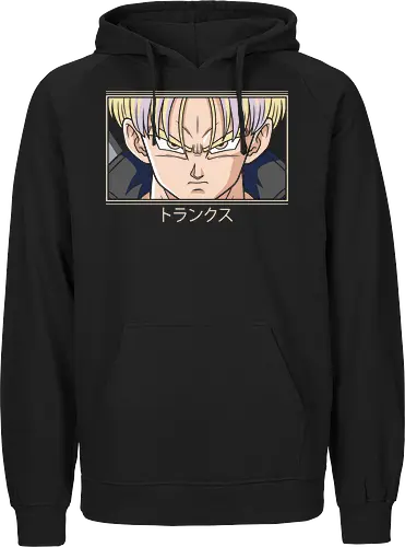  Future Warrior Aesthetic - anime streetwear, retro anime aesthetic, DBZ minimalist art, Trunks Saiyan design, Japanese typography clothing, aesthetic anime print, manga fan apparel, Trunks Torankusu shirt, Future, Dragon shirt - Fairtrade Hoodie