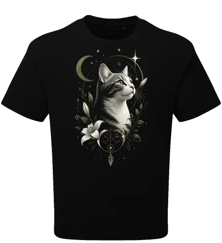 Celestial Cat with Lilies